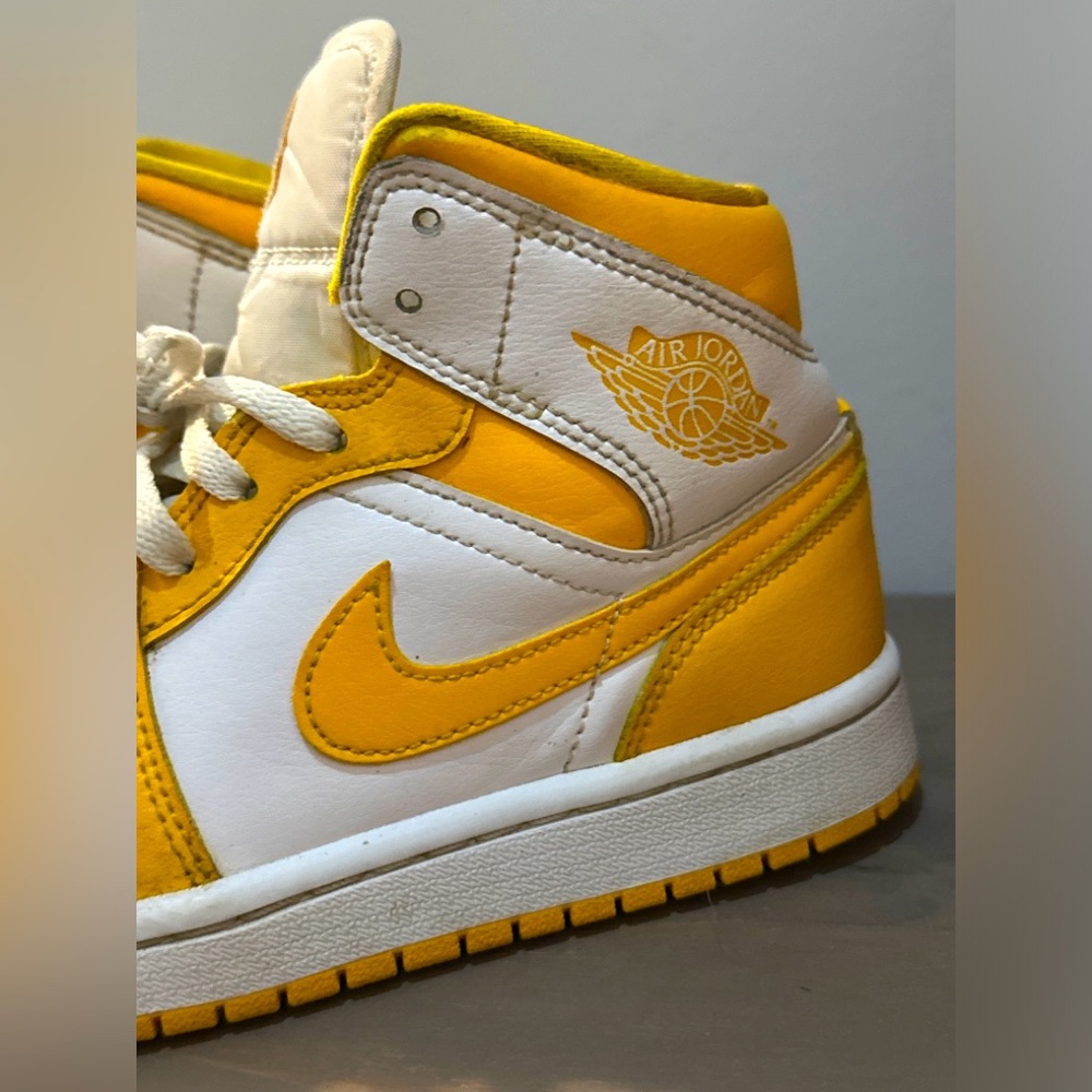Nike Air Jordan Yellow and White Sneakers